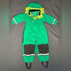 Kaxs Lime Green and Black Rain/Snow suit